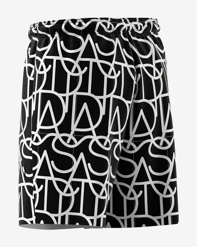 Pantalón corto adidas Script negro blanco - #4