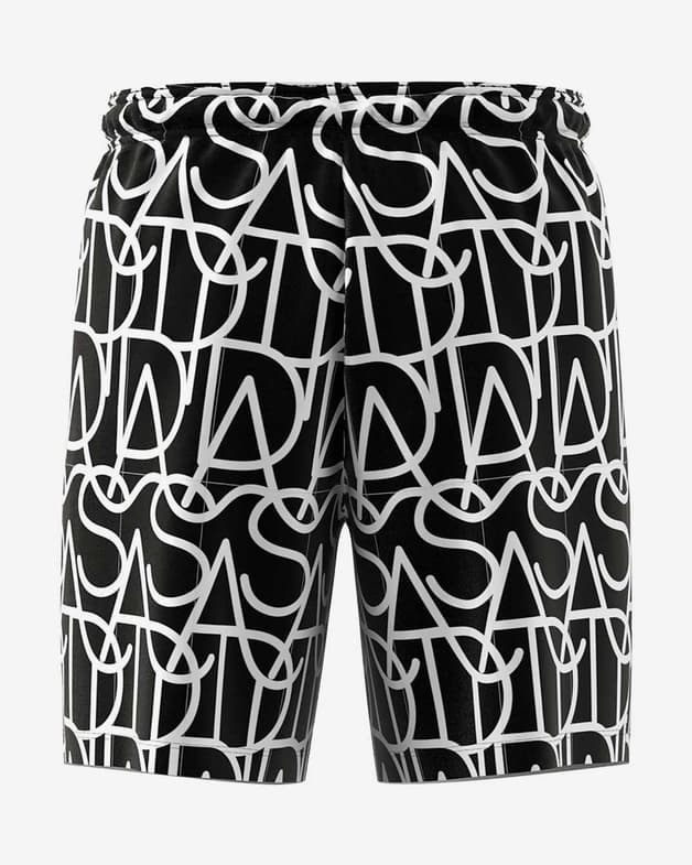 Pantalón corto adidas Script negro blanco - #5