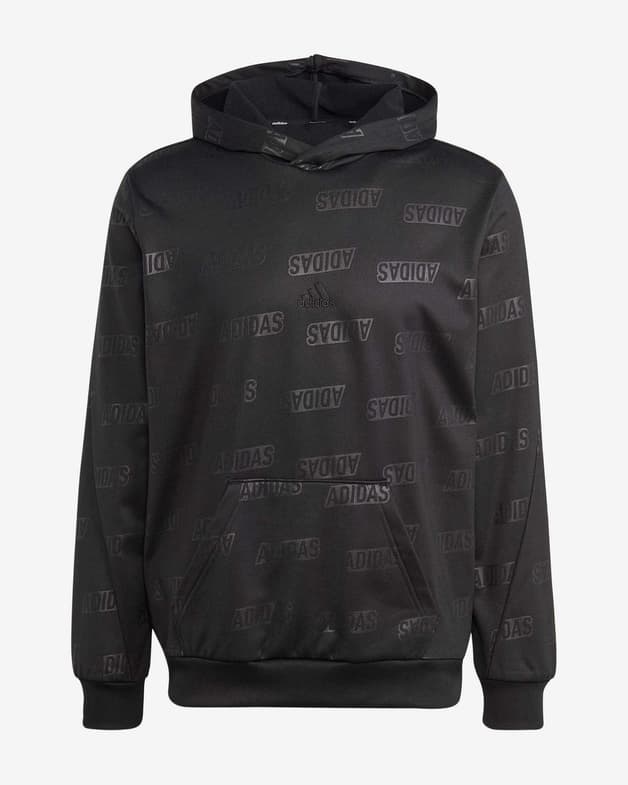 Sudadera con capucha adidas Embossed Polar Fleece negro gris - #1