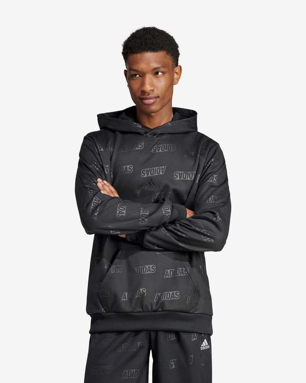 Sudadera con capucha adidas Embossed Polar Fleece negro gris - #2