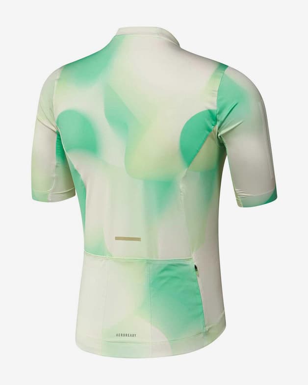 Maillot adidas Tempo Nature Art 3 bandas manga corta verde blanco - #2