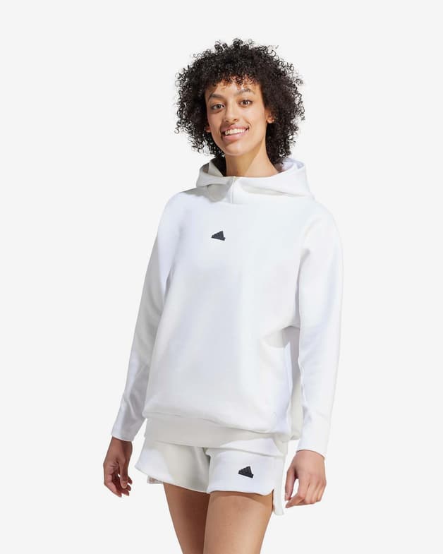 Sudadera con capucha adidas Z.N.E. Overhead blanco puro mujer - #3