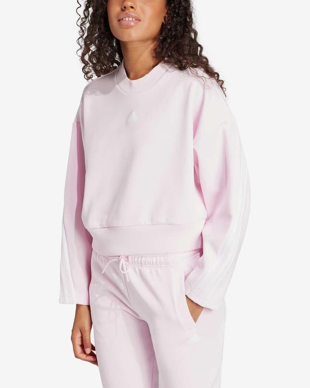 Sudadera adidas Future Icons 3-Striped rosa claro blanco mujer - #5