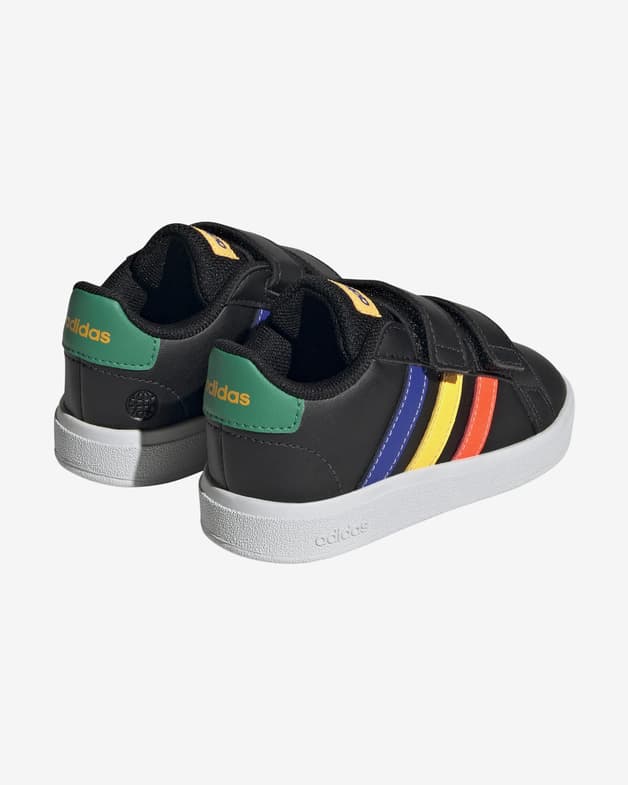Zapatillas adidas Grand Court Hook and Loop negro puro verde bebé - #4