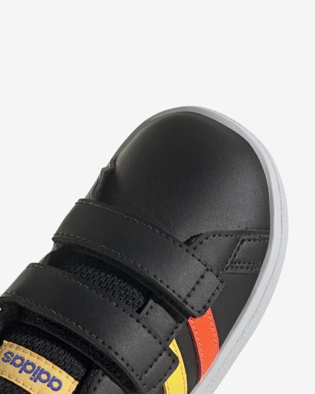 Zapatillas adidas Grand Court Hook and Loop negro puro verde bebé - #6