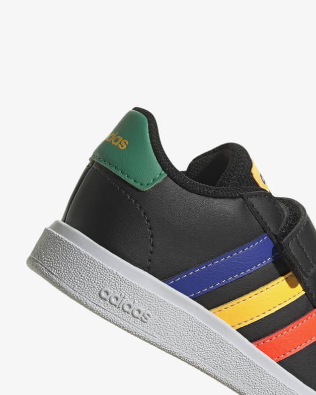 Zapatillas adidas Grand Court Hook and Loop negro puro verde bebé - #3