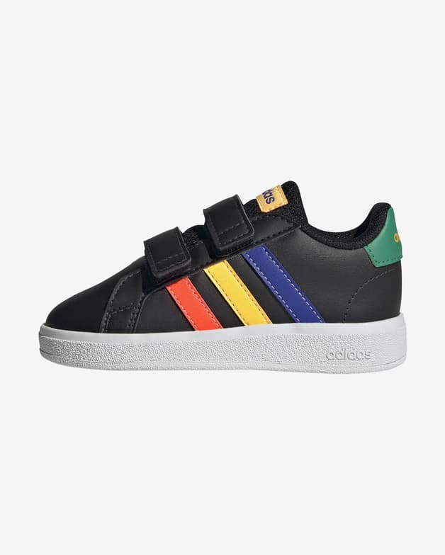 Zapatillas adidas Grand Court Hook and Loop negro puro verde bebé - #2