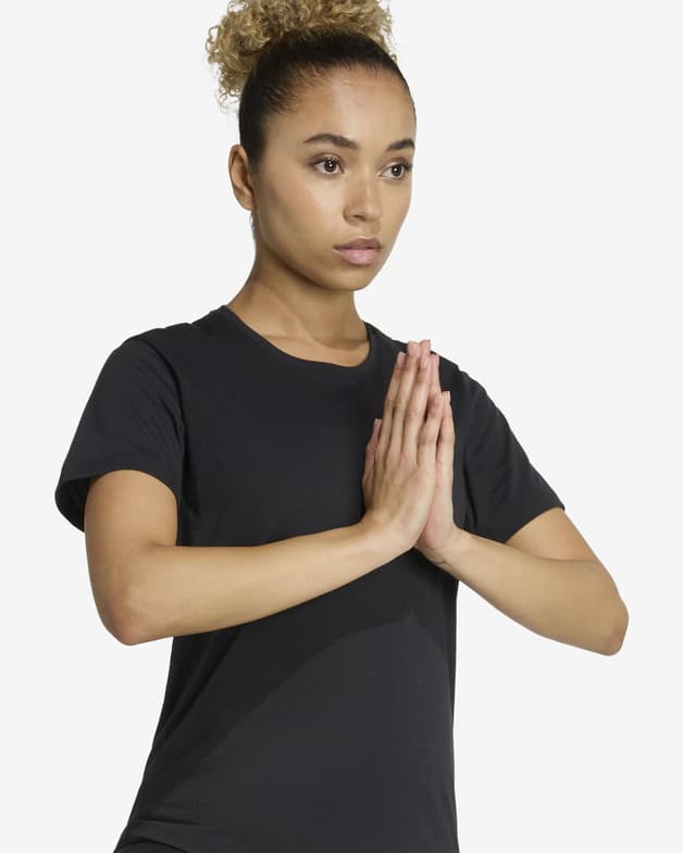 Camiseta adidas Essentials Yoga manga corta negro mujer - #3