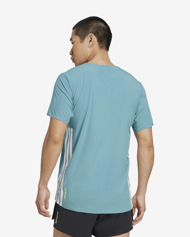 Camiseta adidas Adizero manga corta azul claro - #4