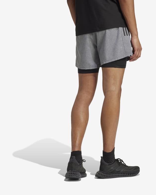 Pantalón corto adidas Own the Run CLIMACOOL 2-in-1 gris negro - #5