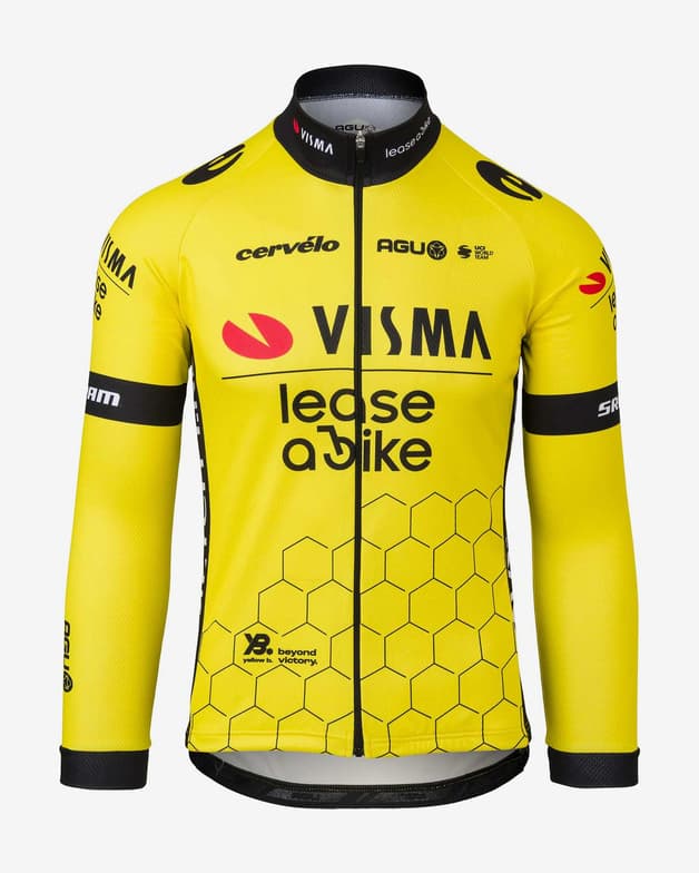 Cykeltrøje Team Visma Lease a Bike 2024 Replica langærmet gul - #1