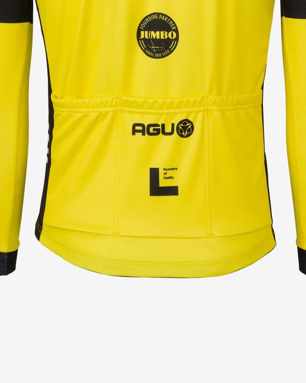 Cykeltrøje Team Visma Lease a Bike 2024 Replica langærmet gul - #3