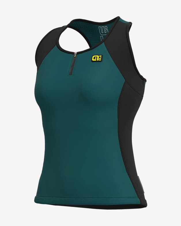 Maillot Alé Color Block sin mangas azul verdoso negro mujer - #1