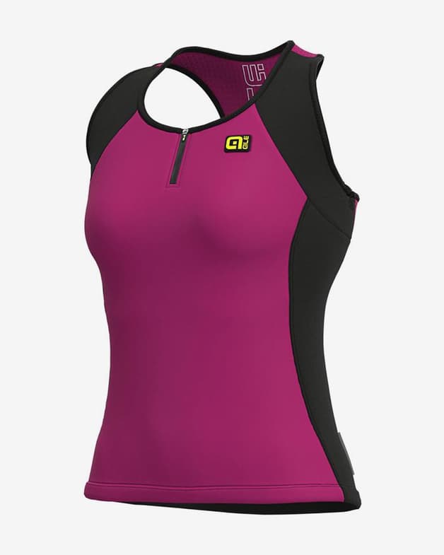 Maillot Alé Color Block sin mangas lila negro mujer - #1