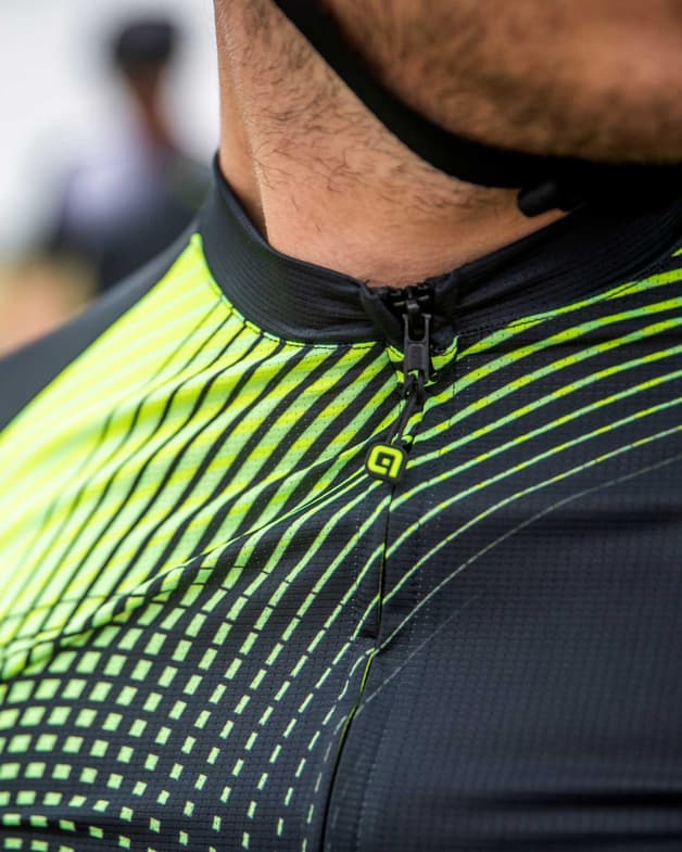 Maillot Alé PRAGMA Optical manche courte jaune fluo noir - #5