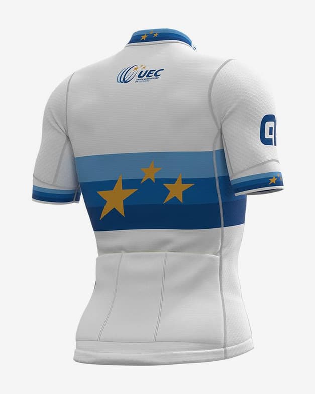 Maillot UEC European Champion PR-System manga corta blanco azul - #2