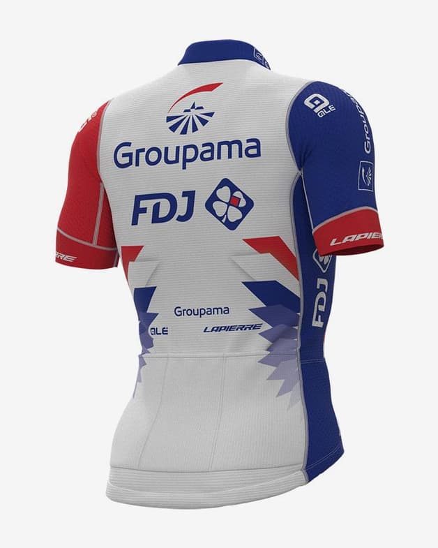 Maillot Groupama-FDJ 2022 PR-System manga corta blanco azul rojo - #2