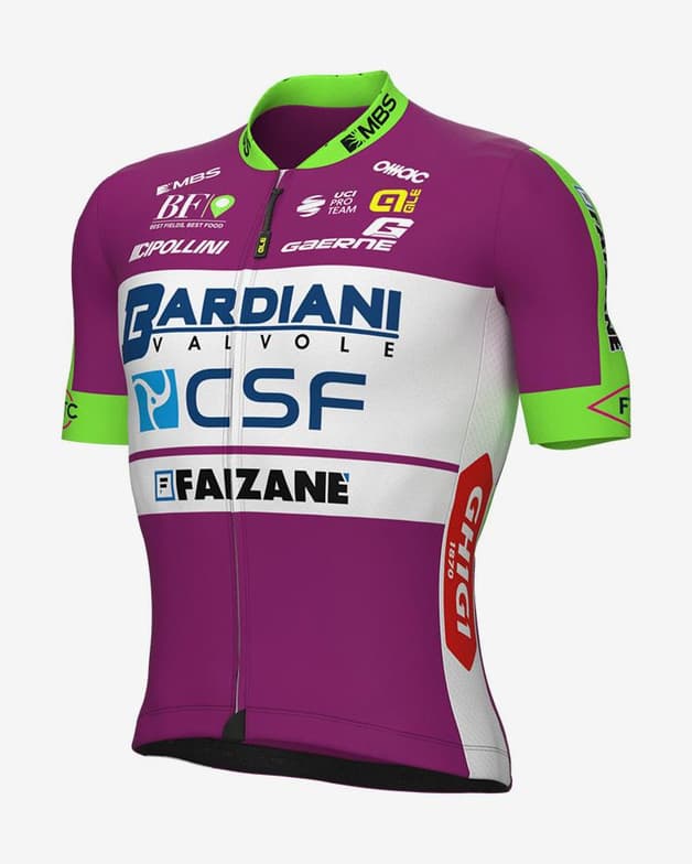 Maillot Bardiani CSF Faizanè Pro Team 2022 Prime manga corta lila - #1