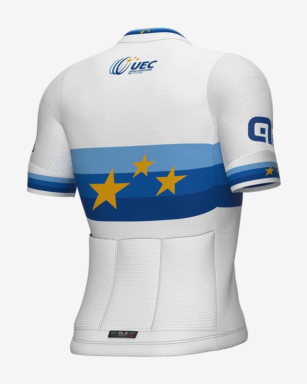 Dres UEC Champion 2025 PRS 2.0 s krátkým rukávem bílá modrá - #2