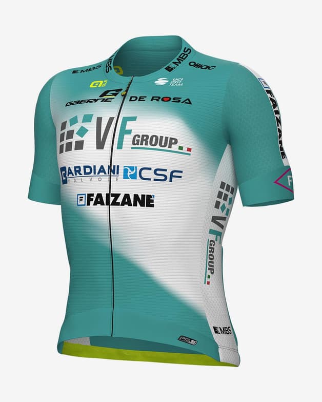 Maillot Bardiani CSF Faizanè Pro Team 2025 PRS 2.0 manga corta verde blanco - #1