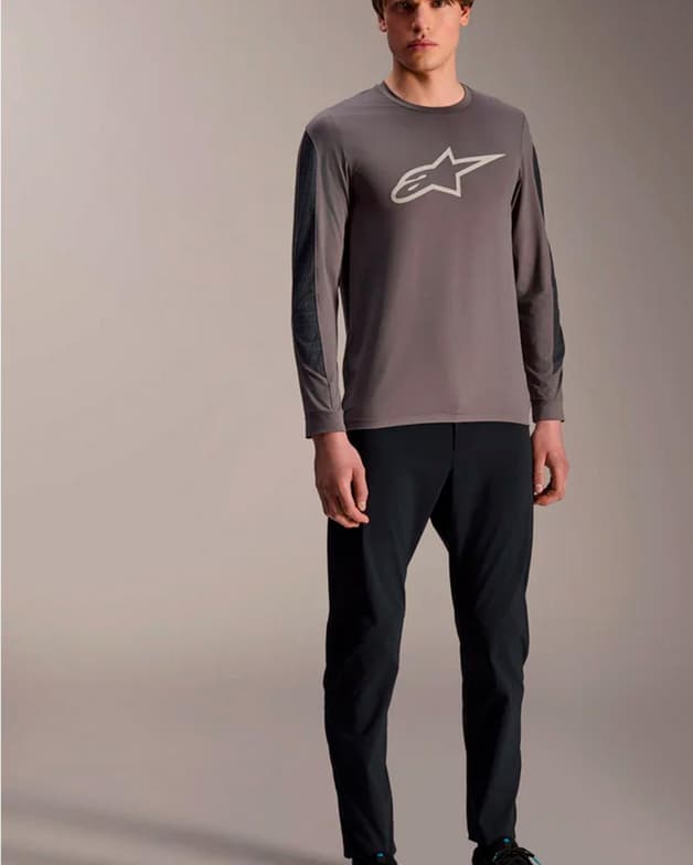 Maillot Alpinestars A-Dura Inset Astar manga larga gris marrón - #2