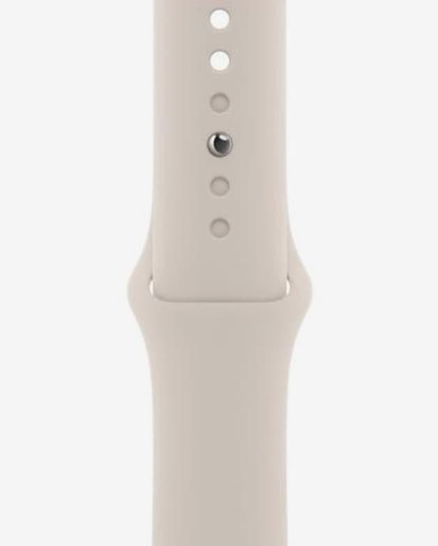 Apple Watch Series 7 GPS Cellular 41 mm Acero Inoxidable plateado con correa deportiva blanco - #3