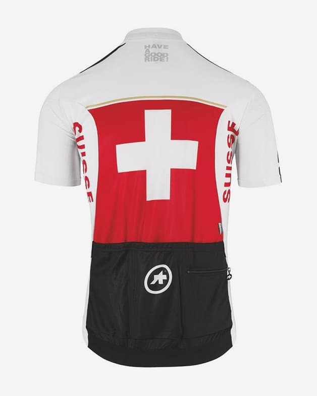 Maillot Assos Campionissimo SS.suissefedJersey_evo7 rojo Swiss - #3