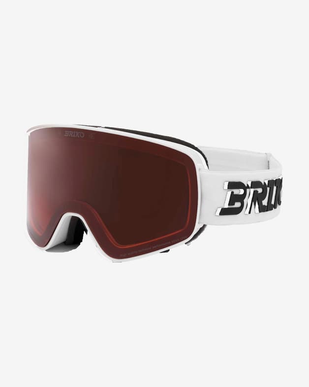 Máscara Briko Ingrid Sharp Lite blanco con lente espejada rojo - #1