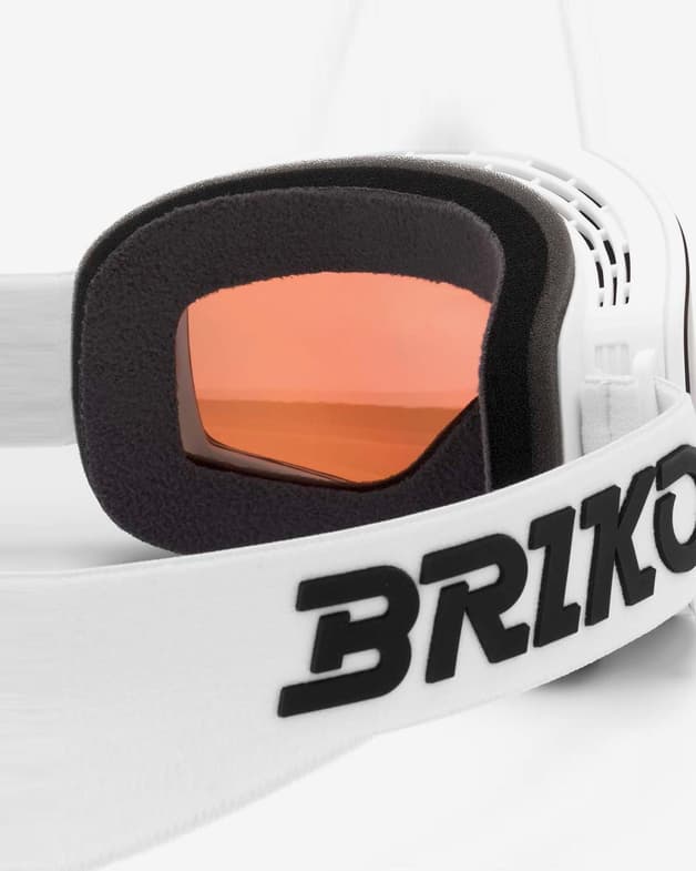 Máscara Briko Ingrid Sharp Lite blanco con lente espejada rojo - #4