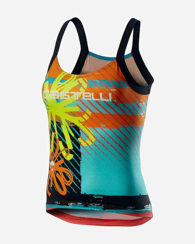 Maillot Castelli Top UPF 0 tirantes azul naranja multicolor mujer - #1
