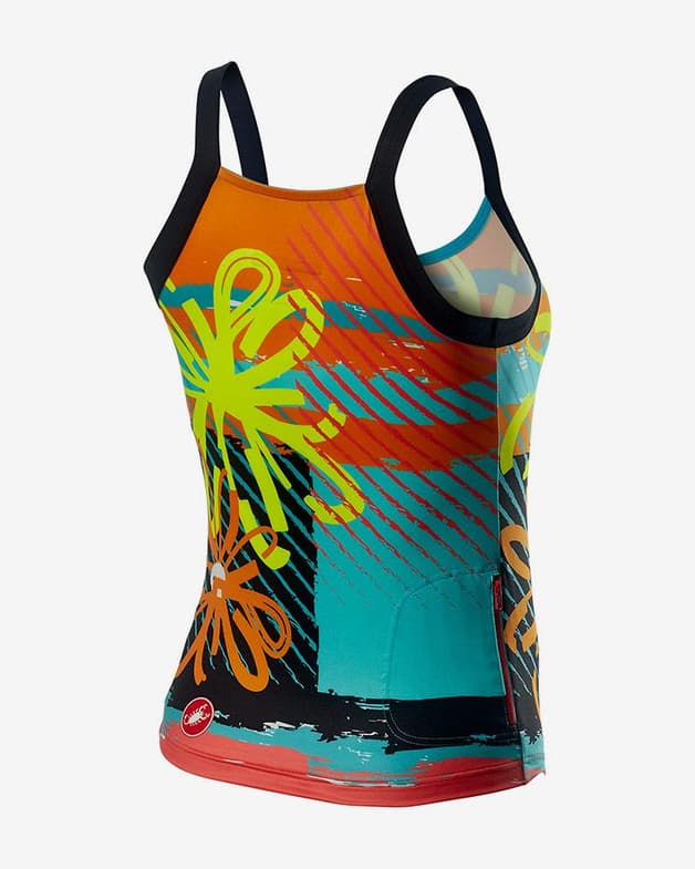 Maillot Castelli Top UPF 0 tirantes azul naranja multicolor mujer - #2