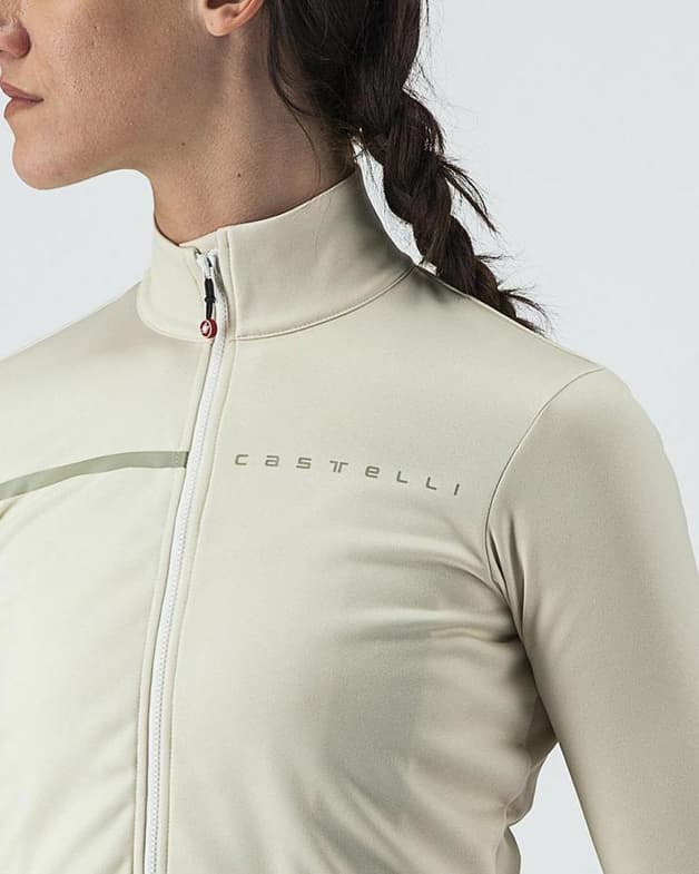 Maillot Castelli Sinergia 2 manga larga blanco verde claro mujer - #5