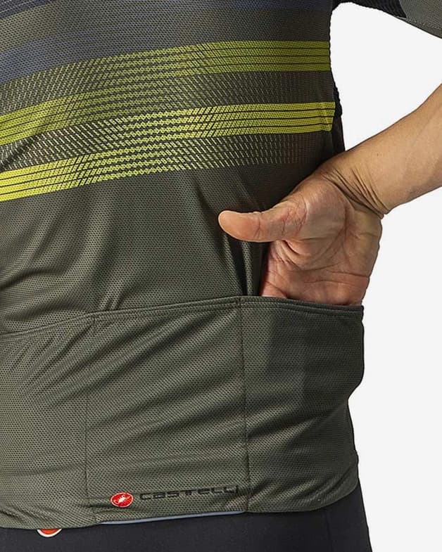 Maillot Castelli Endurance Pro manga corta verde oscuro amarillo azul - #5