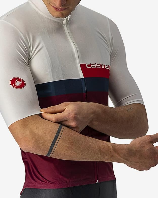 Maillot Castelli A Blocco manga corta blanco lila multicolor - #4