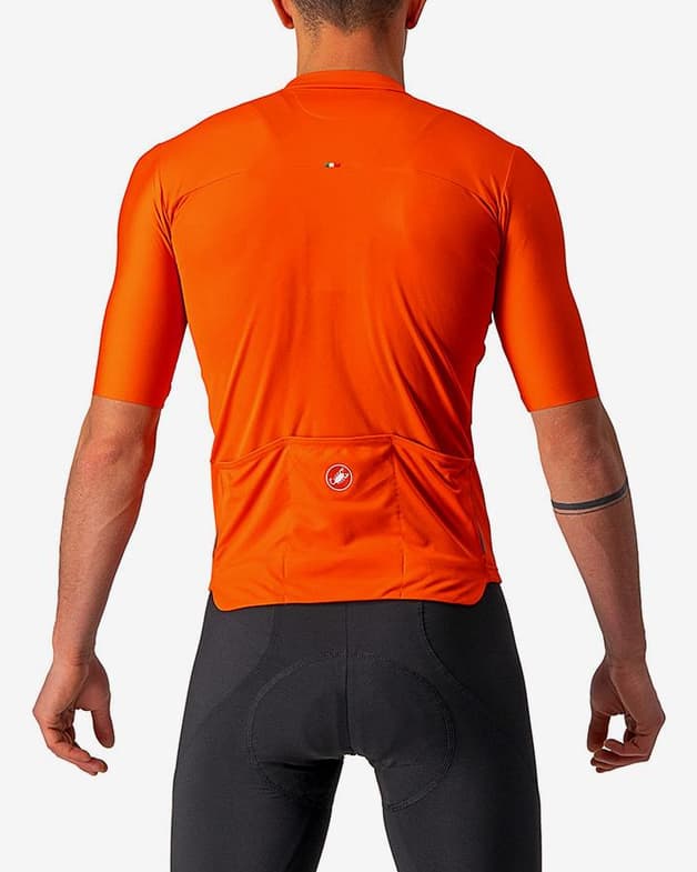 Maillot Castelli Prologo 7 manga corta rojo anaranjado negro blanco - #2
