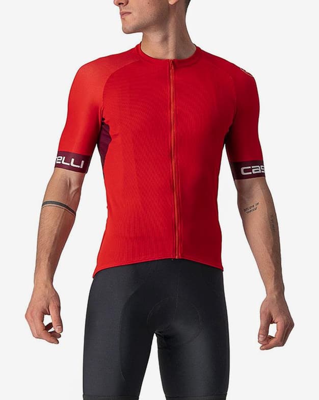 Maillot Castelli Entrata VI manga corta rojo lila blanco - #1