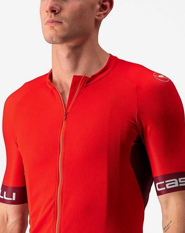 Maillot Castelli Entrata VI manga corta rojo lila blanco - #5