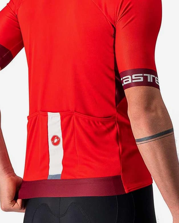Maillot Castelli Entrata VI manga corta rojo lila blanco - #6