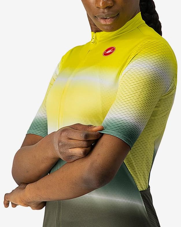Maillot Castelli Dolce manche courte jaune vert foncé femme - #3