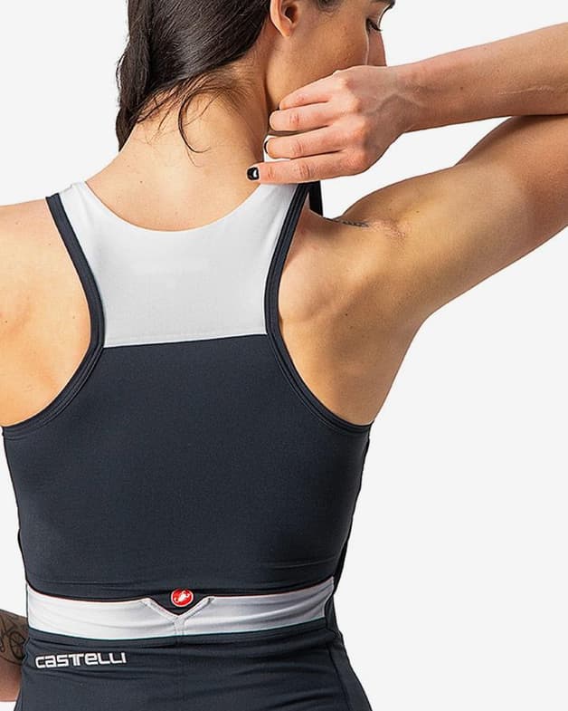 Maillot Castelli Solaris tirantes negro blanco mujer - #4