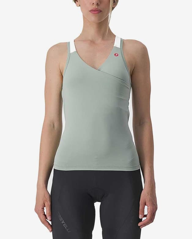 Maillot Castelli Solaris bretelles vert pâle femme - #1