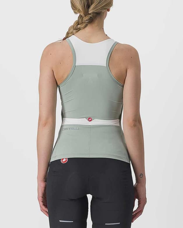 Maillot Castelli Solaris bretelles vert pâle femme - #2