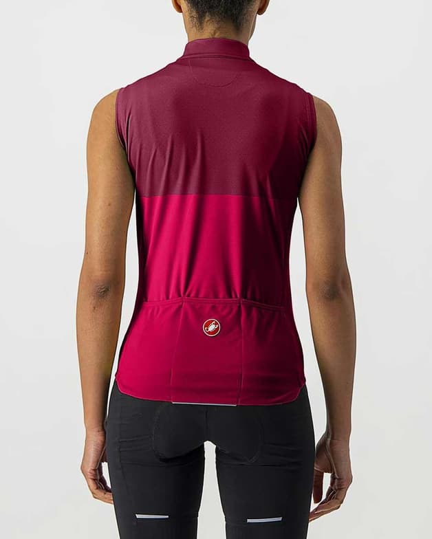 Maillot Castelli Velocissima sin mangas rojo burdeos mujer - #2