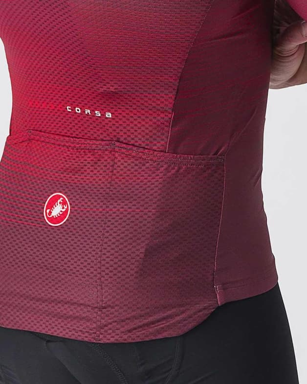 Maillot Castelli Aero Race 6.0 Rosso Corsa manga corta burdeos - #4