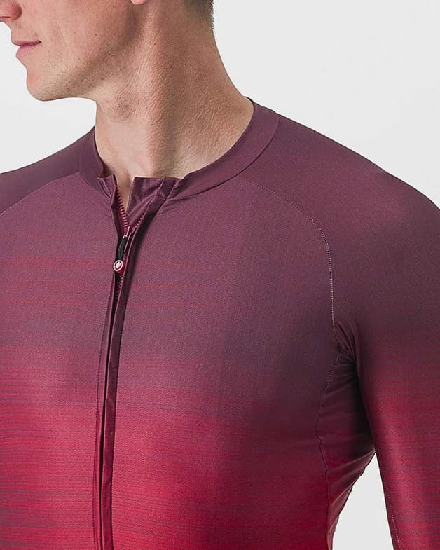 Maillot Castelli Aero Race 6.0 Rosso Corsa manga corta burdeos - #5
