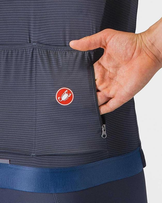 Maillot Castelli Espresso R-A/D manches courtes bleu foncé - #4