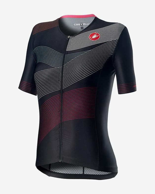 Maillot Castelli Free Speed 2 Race Top Rosso Corsa manga corta negro multicolor mujer - #1