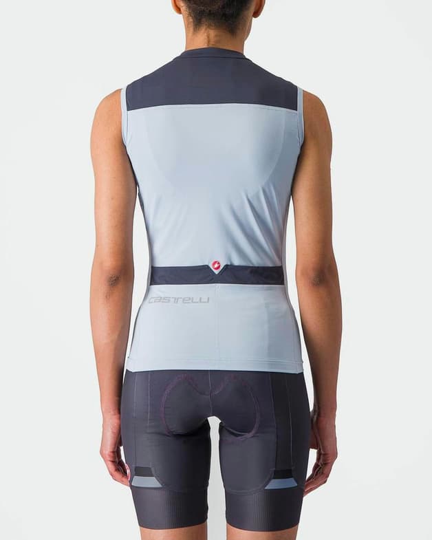 Maillot Castelli Solaris sin mangas azul celeste azul oscuro mujer - #2