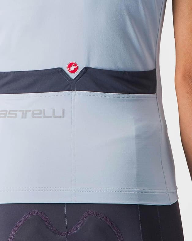 Maillot Castelli Solaris sin mangas azul celeste azul oscuro mujer - #6