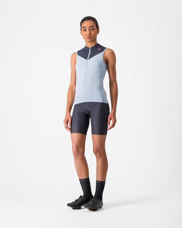 Maillot Castelli Solaris sin mangas azul celeste azul oscuro mujer - #7